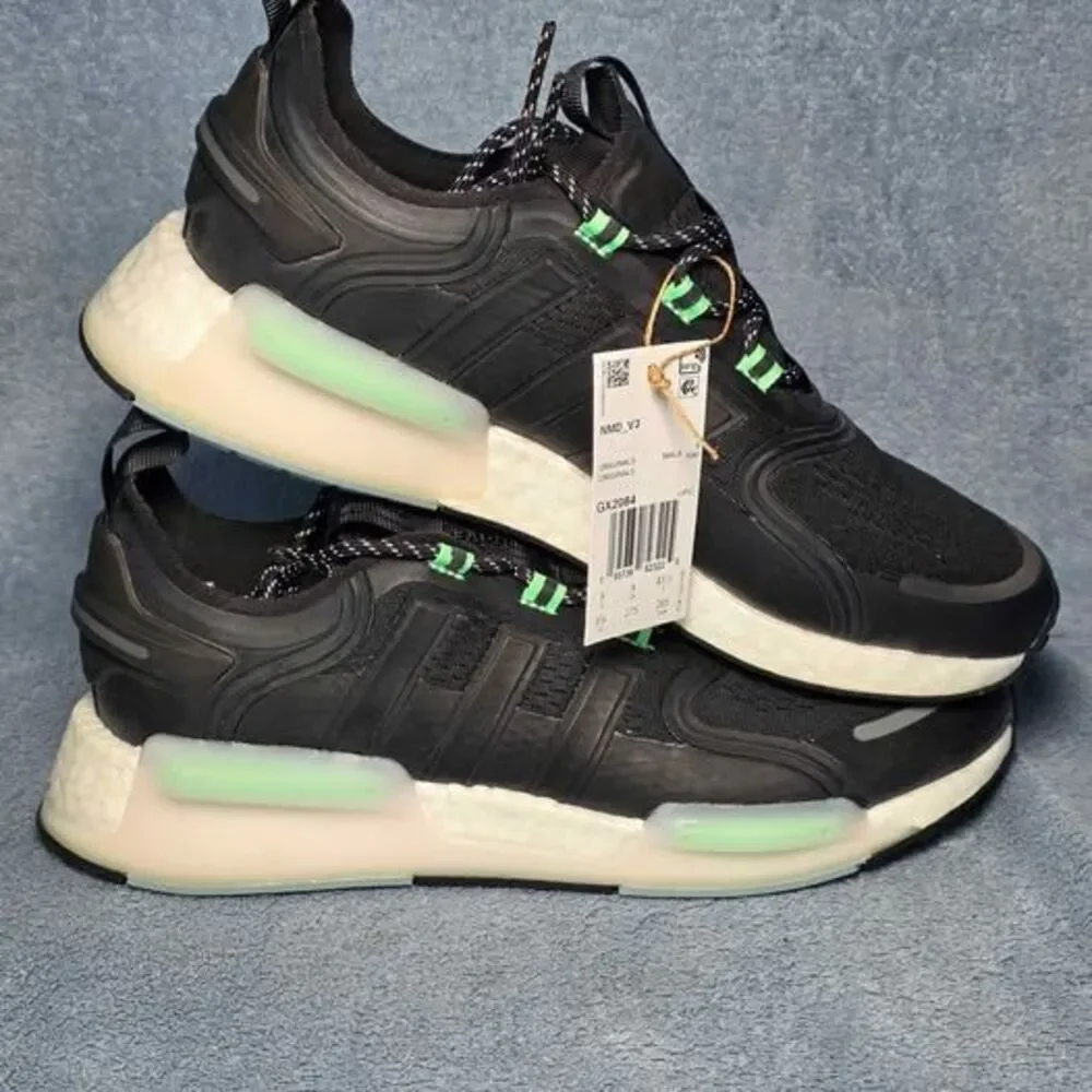 Adidas NMD_V3 Black Green White Sneakers Men's US 9.5 or Women's 10.5